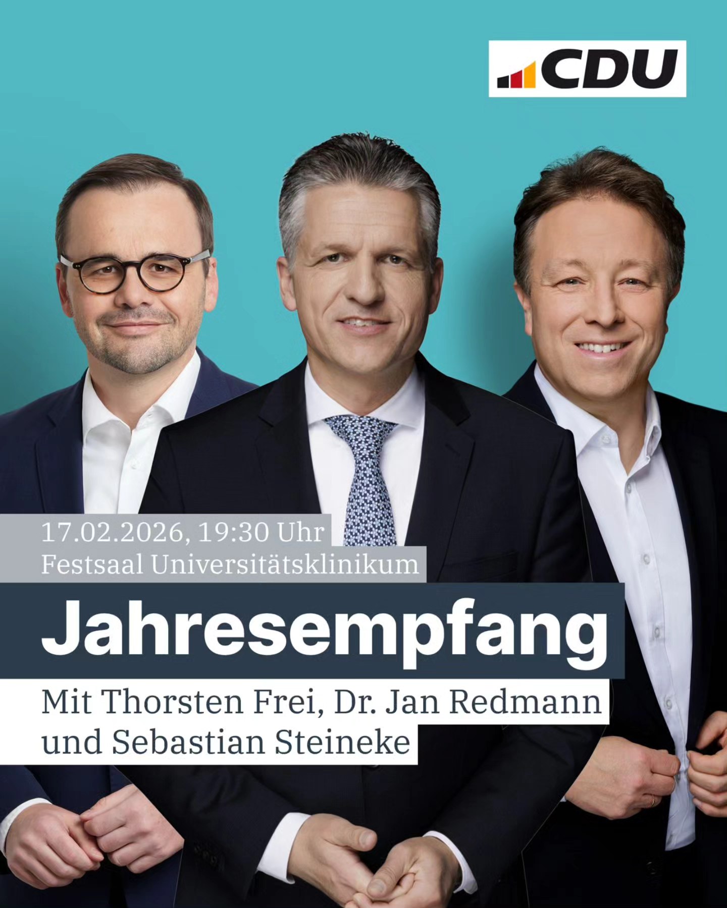 Jan Redmann, Thorsten Frei und Sebastian Steineke